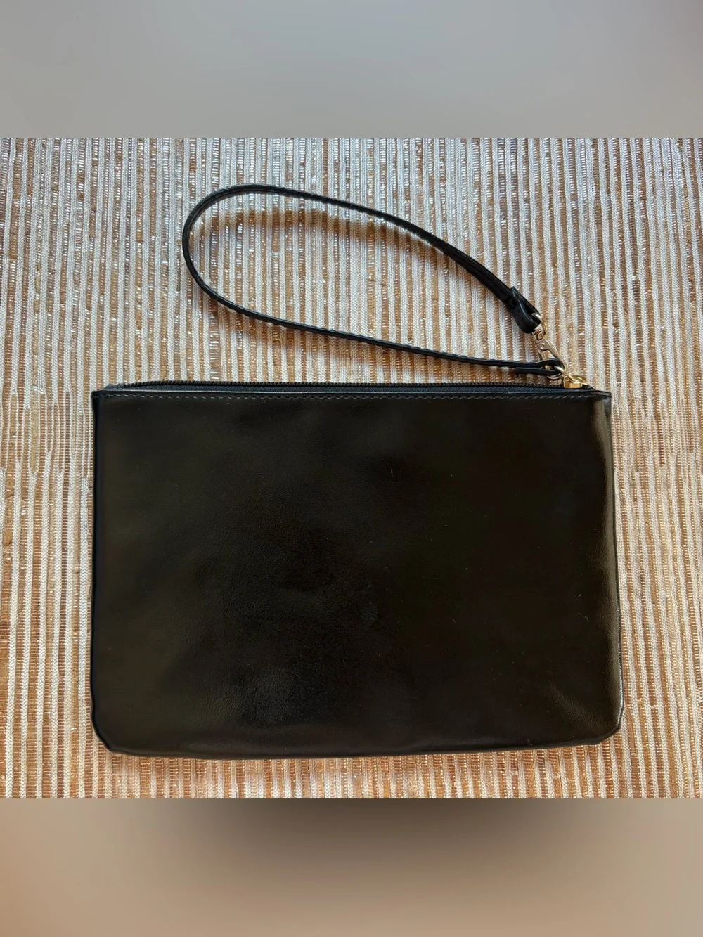 Victoria's Secret Black Sequin Wristlet / Cosmetics Bag